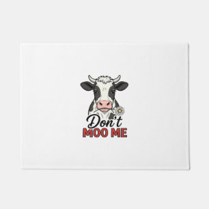 Don’t Moo Me Funny Cow Vintage Engraving Doormat