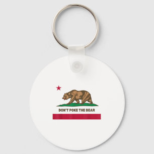 Don’t Poke The Bear California Republic Design _1 Keychain