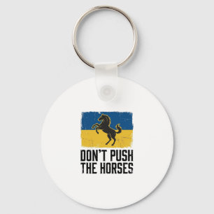 Don’t Push The Horses Vintage Horse Keychain