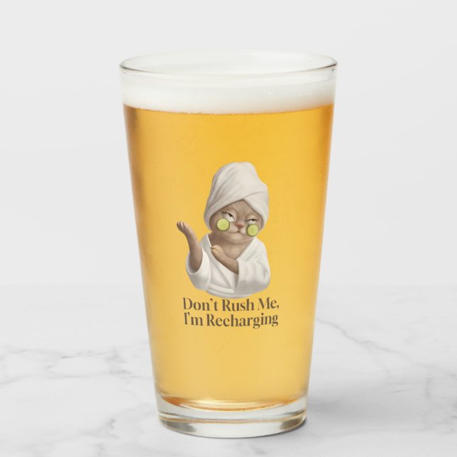 Don’t Rush Me – Miss Meow Die Cut Glass (Front Filled)