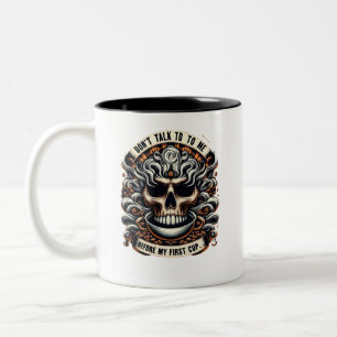 Don’t Talk to Me Before Coffee Skull Mug – Funny G
