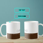 Don’t Talk Until Below Line Funny Coffee Mug<br><div class="desc">This elegant but funny coffee and tea mug is perfect for the office. Personalize the name message and colours.

Look for other variations of the theme in the collection below,  or contact us to design something special just for you.</div>
