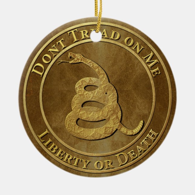 Don’t Tread on Me Ceramic Ornament (Front)