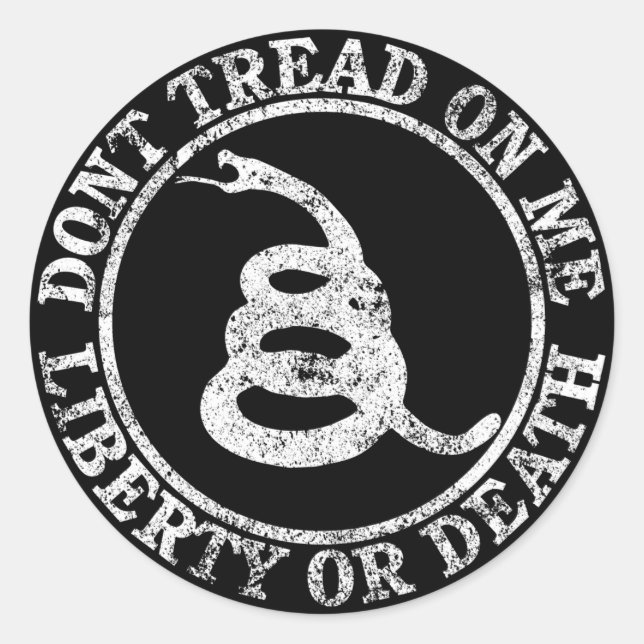 Don’t Tread on Me Classic Round Sticker (Front)