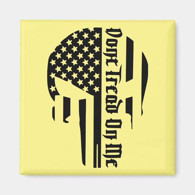 Don’t Tread On Me Skull  #USAPatriotGraphics  © Magnet (Front)