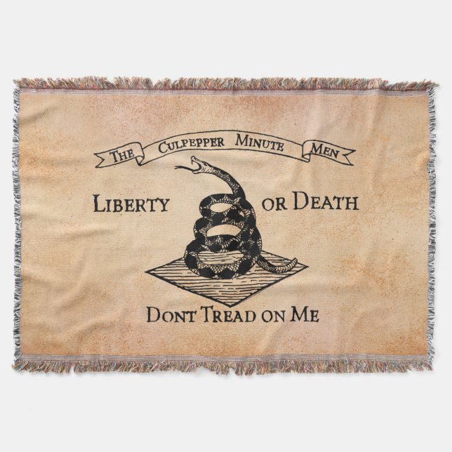Don’t tread on Me Throw Blanket (Front)