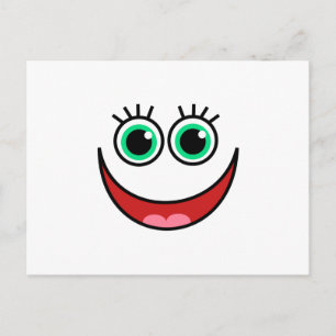 Don’t Worry Be Happy Cartoon Face Postcard