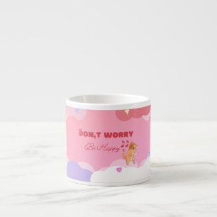 “Don’t Worry Be Happy” Fun & Playful Design Espresso Cup