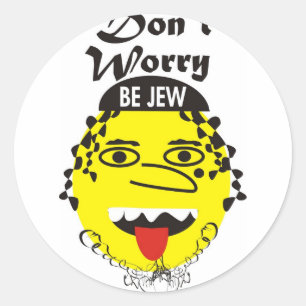 Don´t Worry be Jewish Classic Round Sticker