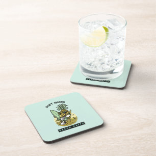 Don’t Worry Beach Happy – Funny Pineapple Surfer S Coaster