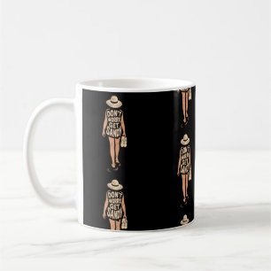 Don’t Worry Get Sandy Silhouette Tattoo Beach  Coffee Mug