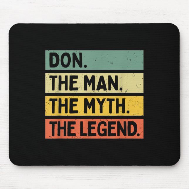 Don The Man The Myth The Legend Funny Personalized Mouse Pad (Front)