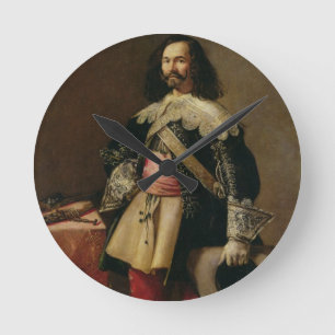 Don Tiburcio de Redin y Cruzat (oil on canvas) Round Clock