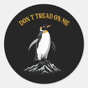 Don Tread On Penguins, Taxes Penguin Funny Meme Gi Classic Round Sticker