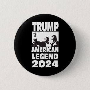 Don Trump 2024 Bulletproof Never Surrender Legend  2 Inch Round Button
