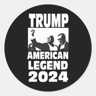 Don Trump 2024 Bulletproof Never Surrender Legend  Classic Round Sticker