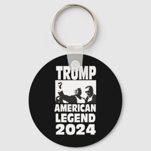 Don Trump 2024 Bulletproof Never Surrender Legend  Keychain
