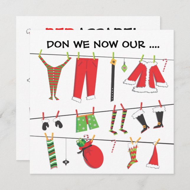 Don we now our...Christmas Party Invitations (Front/Back)
