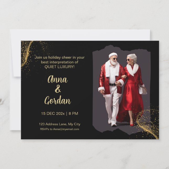 Don Your Quiet Luxury Holiday Invitation (Front)