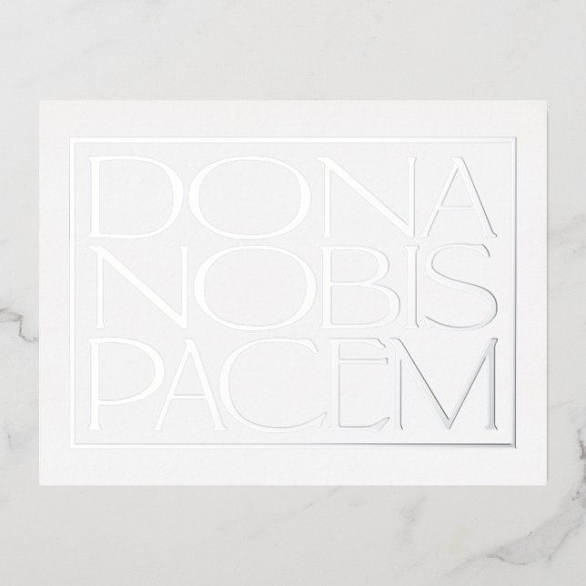Dona Nobis Pacem Elegant Give Us Peace Flat Card (Front)