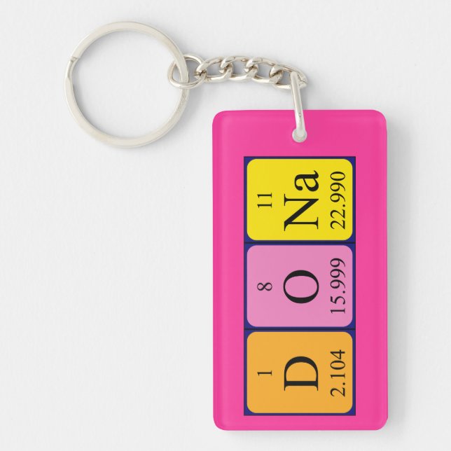 Dona periodic table name keyring (Front)
