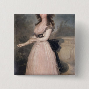 Dona Tadea Arias de Enriquez, 1793-94 2 Inch Square Button