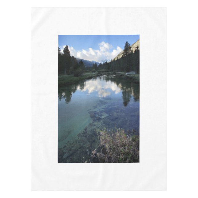 Donahue Pass from Lyell Fork - John Muir Trail Tablecloth (Front)