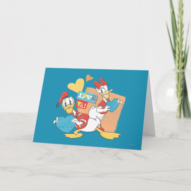 Donald and Daisy Duck | Love Ya! Holiday Card (Front)
