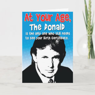 Donald Certificat de naissance drôle Carte d'anniv