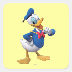 Donald Duck   Arm Up Square Sticker