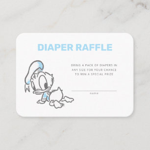 Donald Duck Baby Shower Diaper Raffle Insert Card