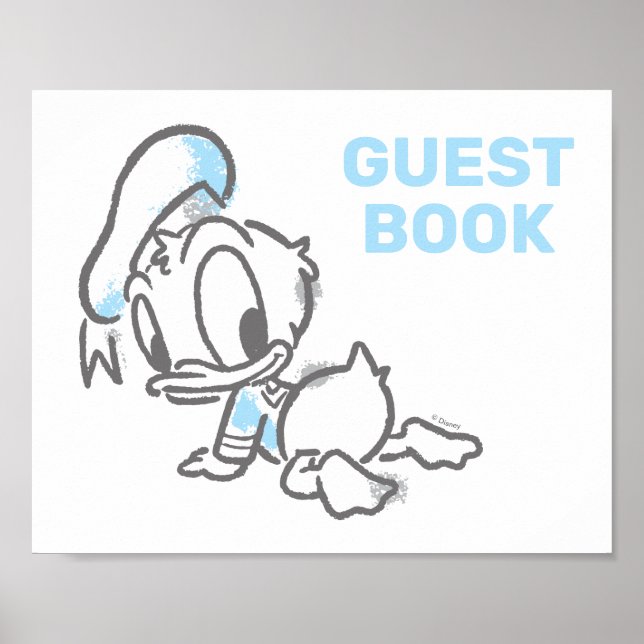 Donald Duck Boy Baby Shower Guest Book (Front)