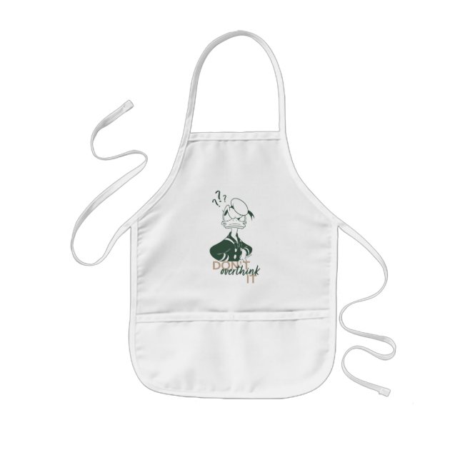 Donald Duck "Don't Overthink It" Kids Apron (Front)