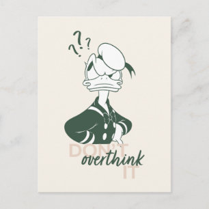 Donald Duck "Don't Overthink It" Postcard