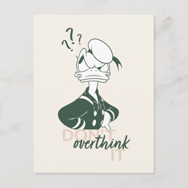 Donald Duck "Don't Overthink It" Postcard (Front)