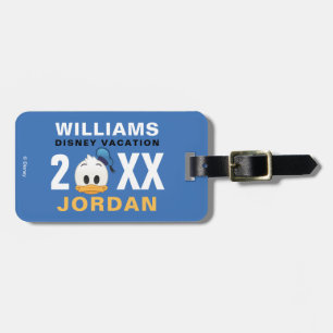 Donald Duck Emoji   Family Vacation Luggage Tag