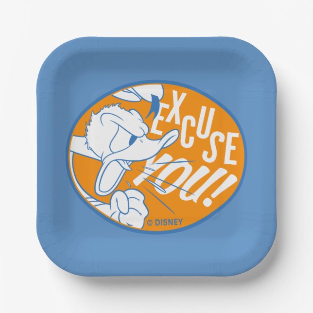 Donald Duck | Excuse You Paper Plate (Front)