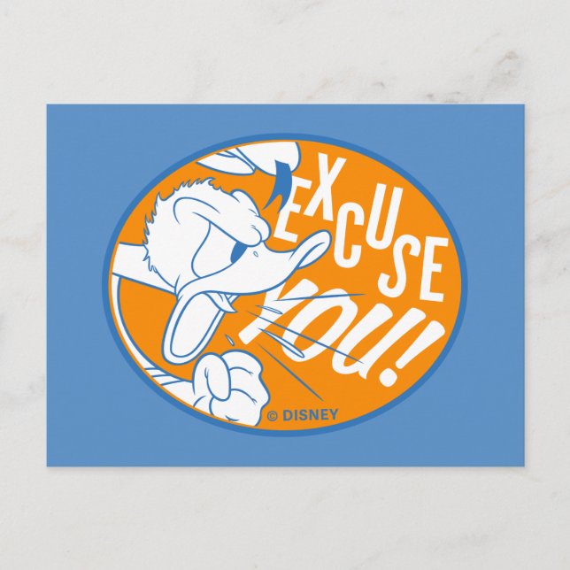 Donald Duck | Excuse You Postcard (Front)