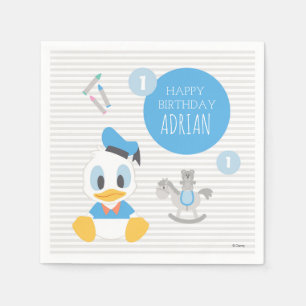 Donald Duck   First Birthday Napkin