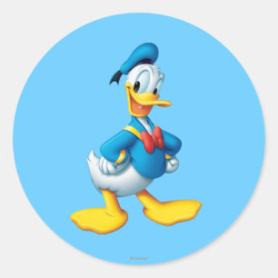 Donald Duck Happy Classic Round Sticker