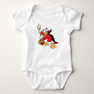 Donald Duck in Devil Costume Baby Bodysuit
