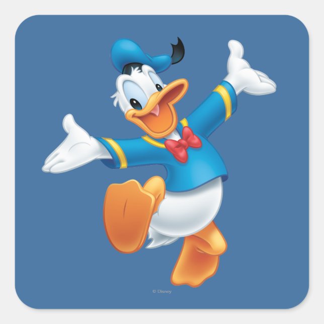 Donald Duck | Jumping Square Sticker (Front)