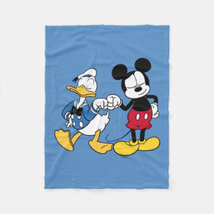 Donald Duck & Mickey Fist Bump Fleece Blanket