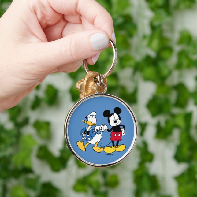 Donald Duck & Mickey Fist Bump Keychain (Hand)