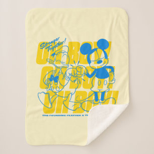 Donald Duck & Mickey Fist Bump Oh Boy! Sherpa Blanket