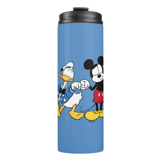 Donald Duck & Mickey Fist Bump Thermal Tumbler (Front)