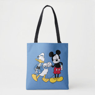 Donald Duck & Mickey Fist Bump Tote Bag