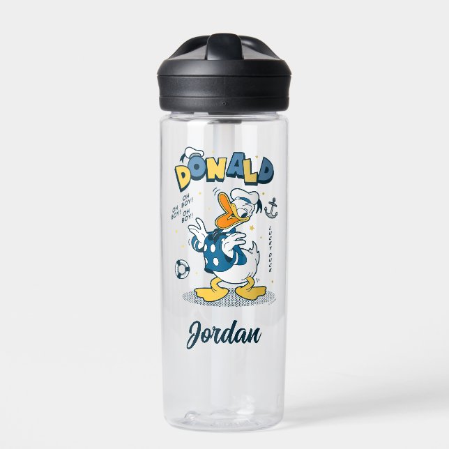 Donald Duck | Oh Boy! Oh Boy! Luck | Add Your Name Water Bottle (Front)