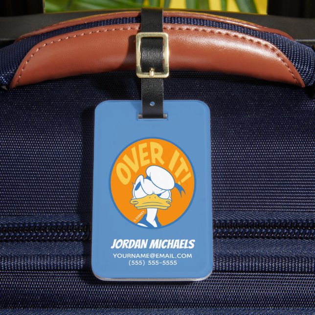 Donald Duck Over It! Luggage Tag (Front Insitu 2)