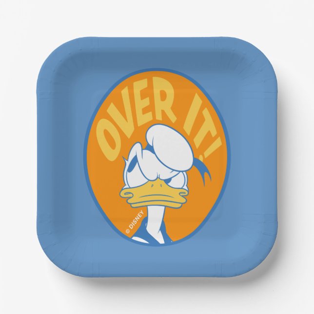 Donald Duck Over It! Paper Plate (Front)